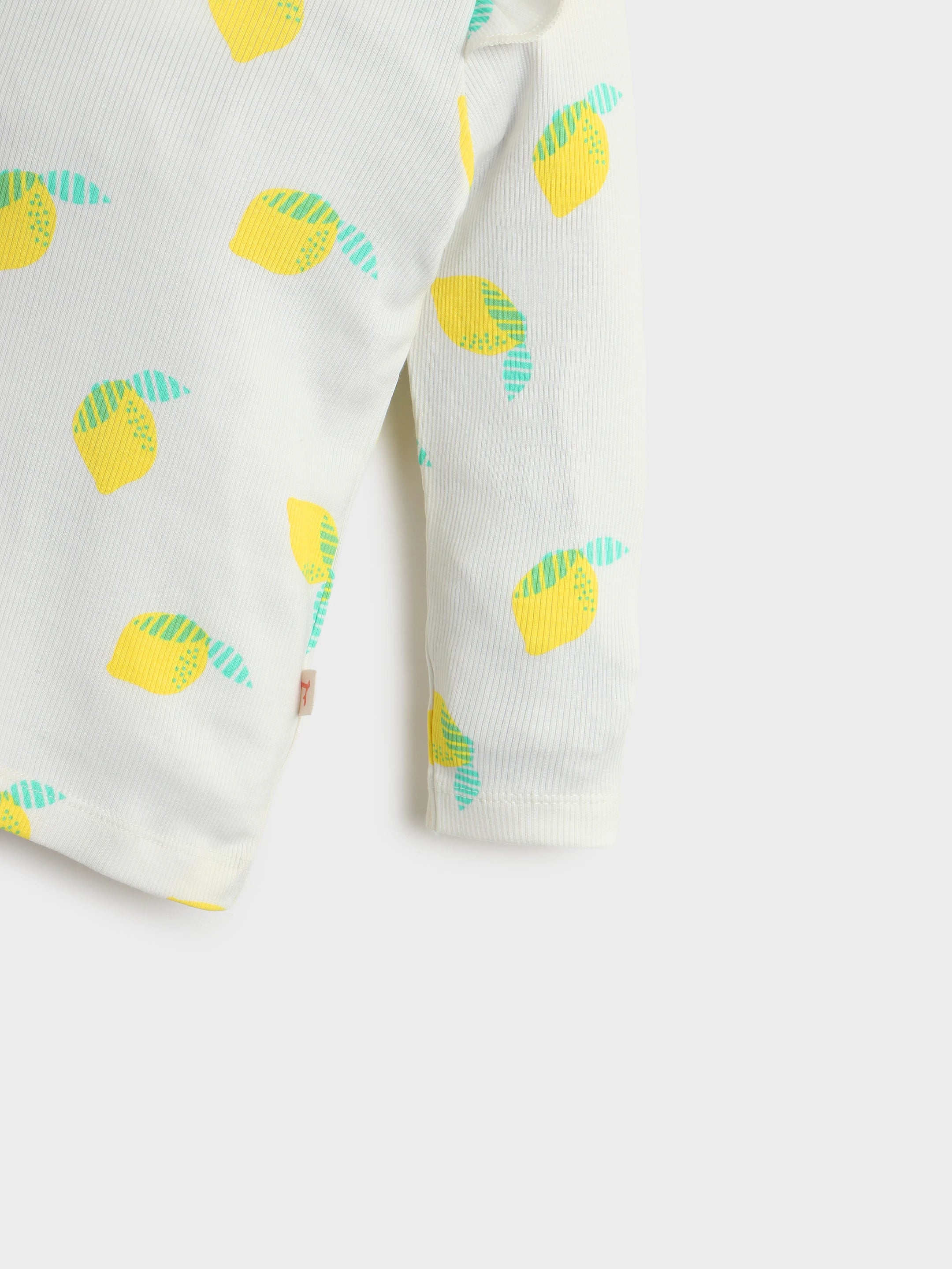 White lemon ribbed tee