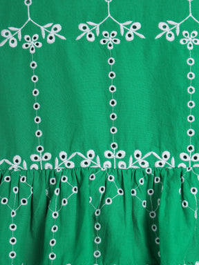 Emerald Bloom Peplum Co-ord Set