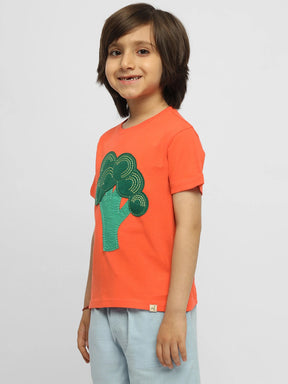 Broccoli Drop Shoulder Cotton Tee