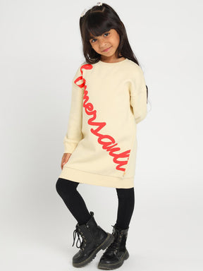 Ecru Somersault Sweatshirt Dress