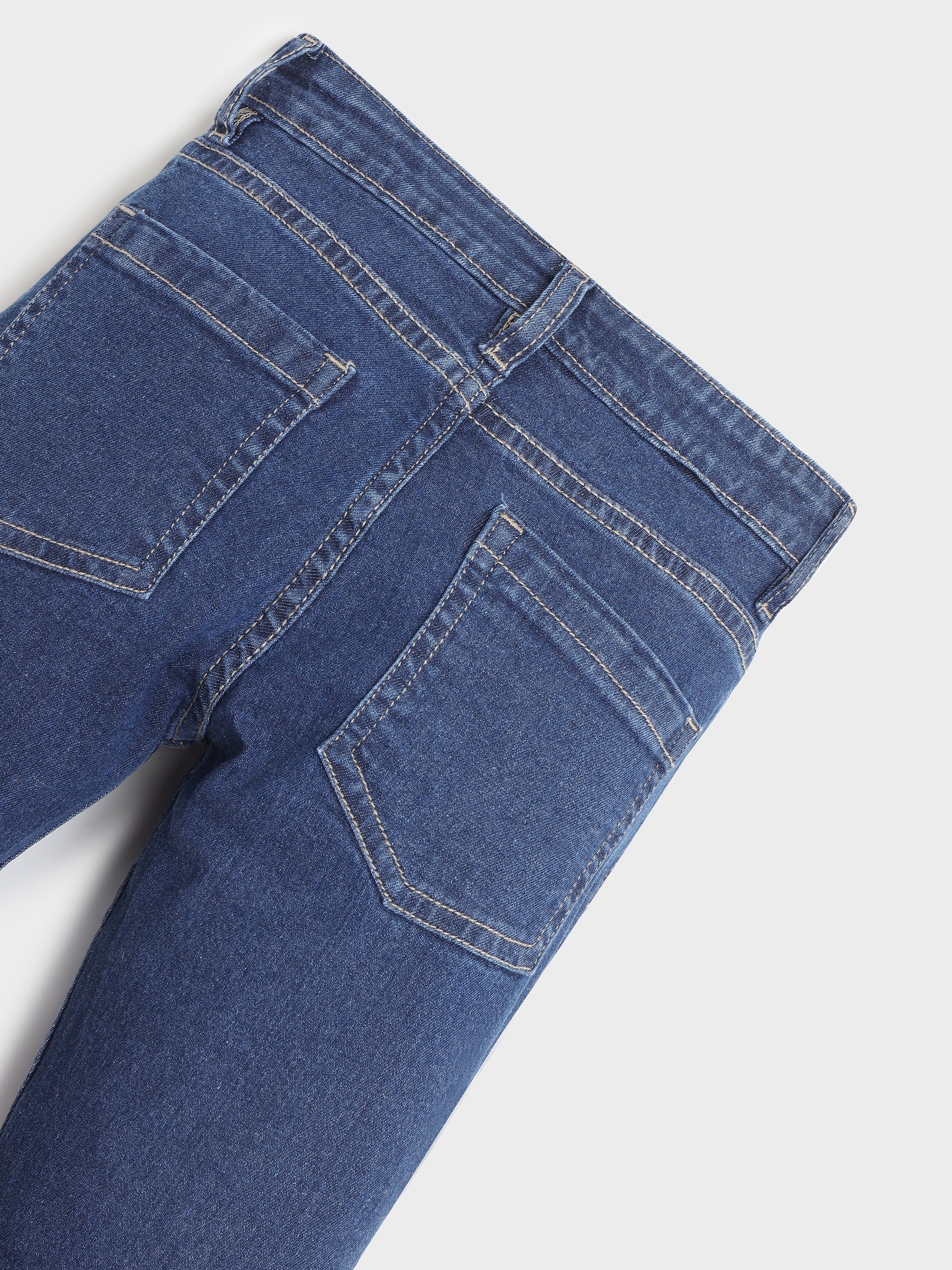 Patched Knee Denim Pants