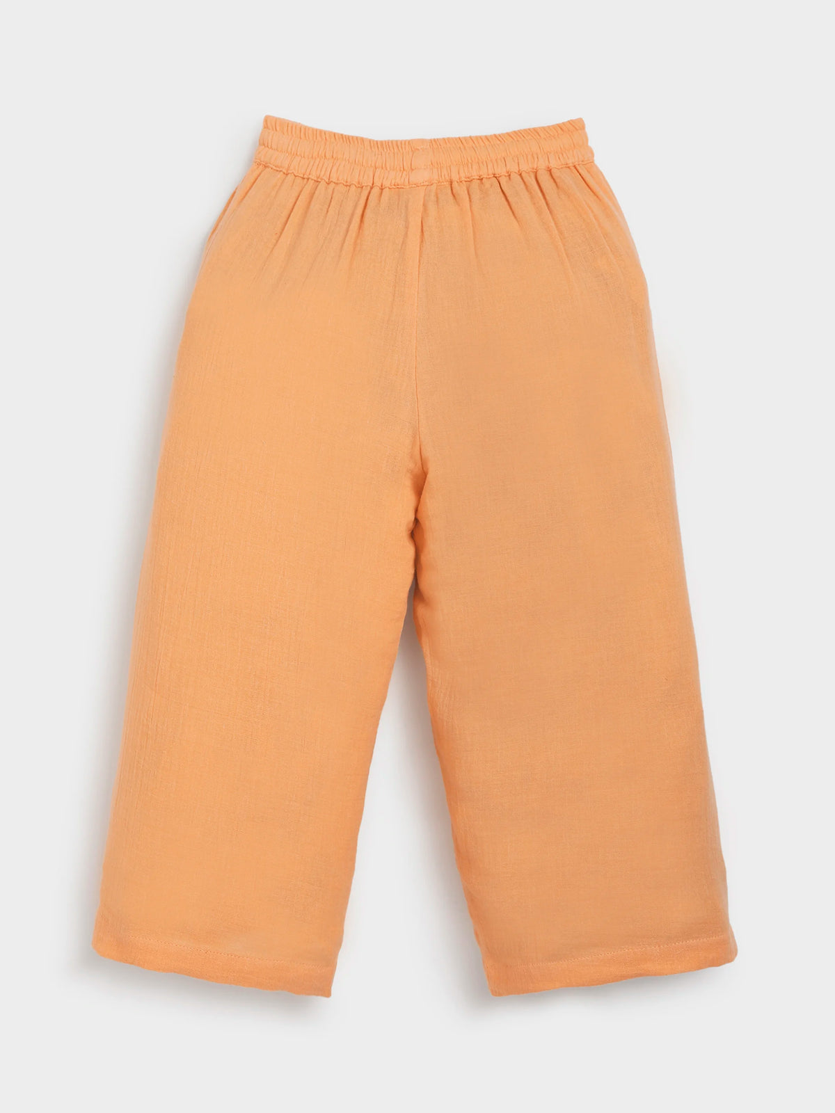 Girls Pocket Detail T-Shirt & Wide-Leg Pants Set