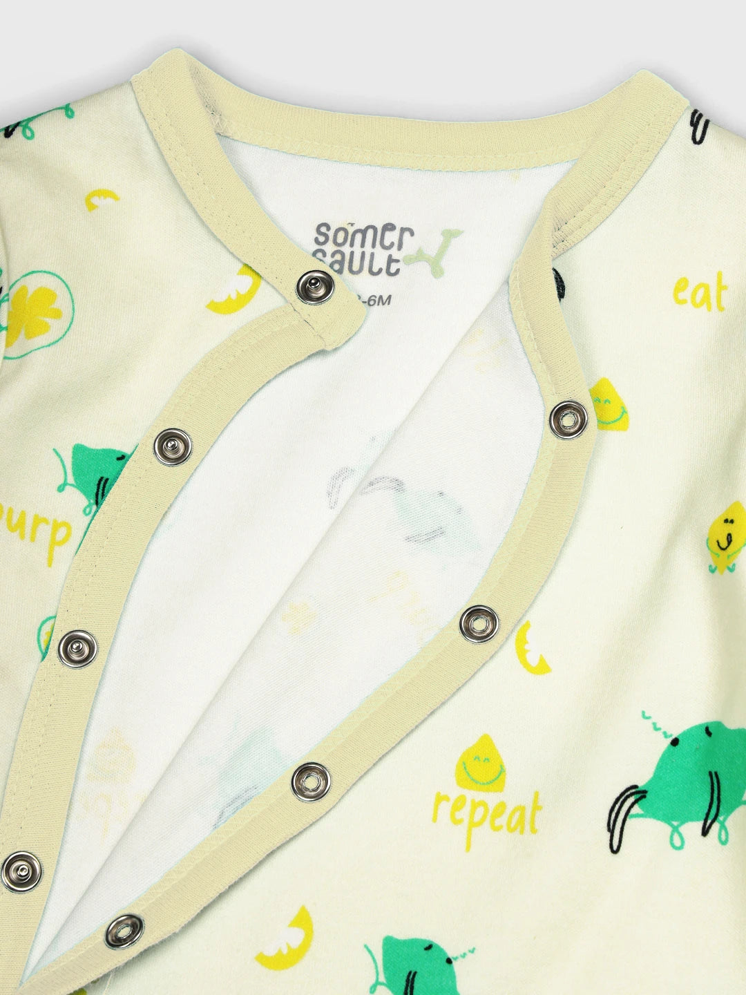 Burp Sleep Repeat Footed Cotton Sleepsuit