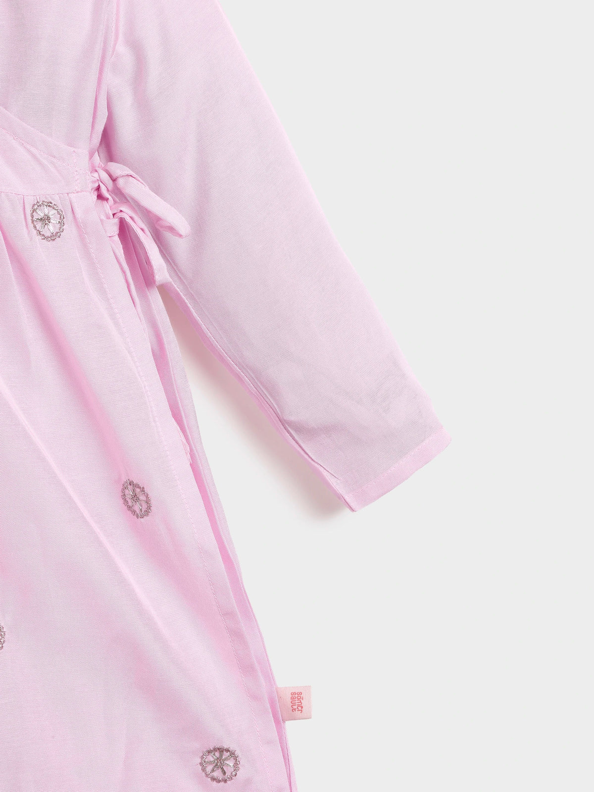 Tassel Twirl Pink Angrakha & Petal Pant Set