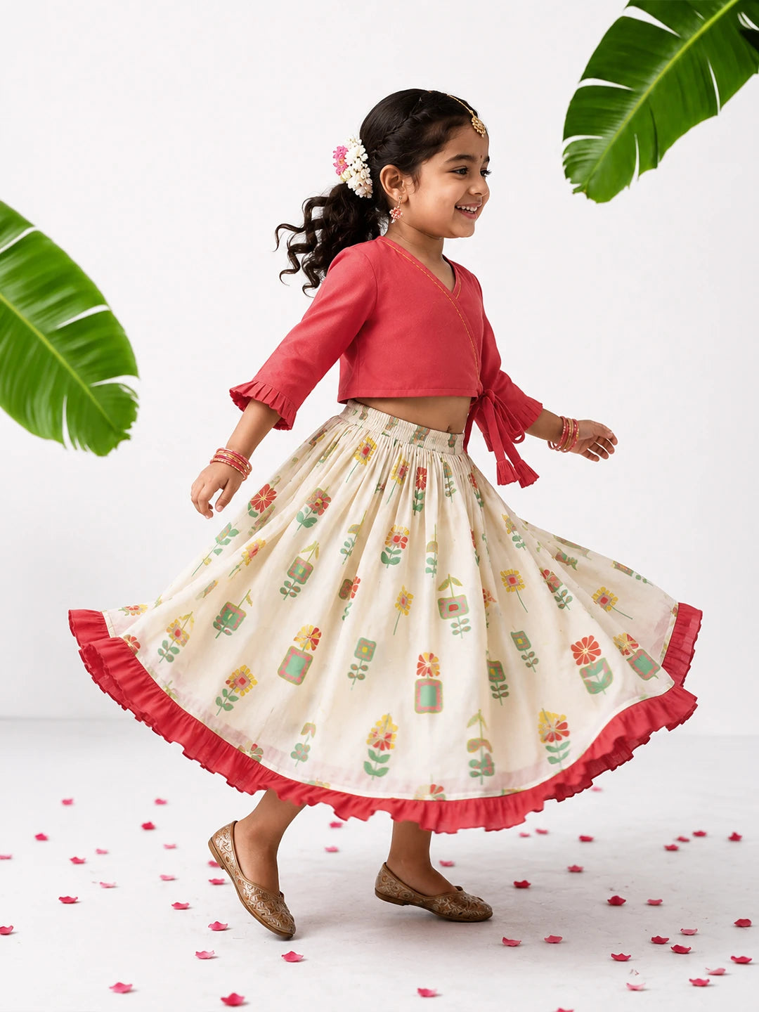 Wrap Top & Skirt Set