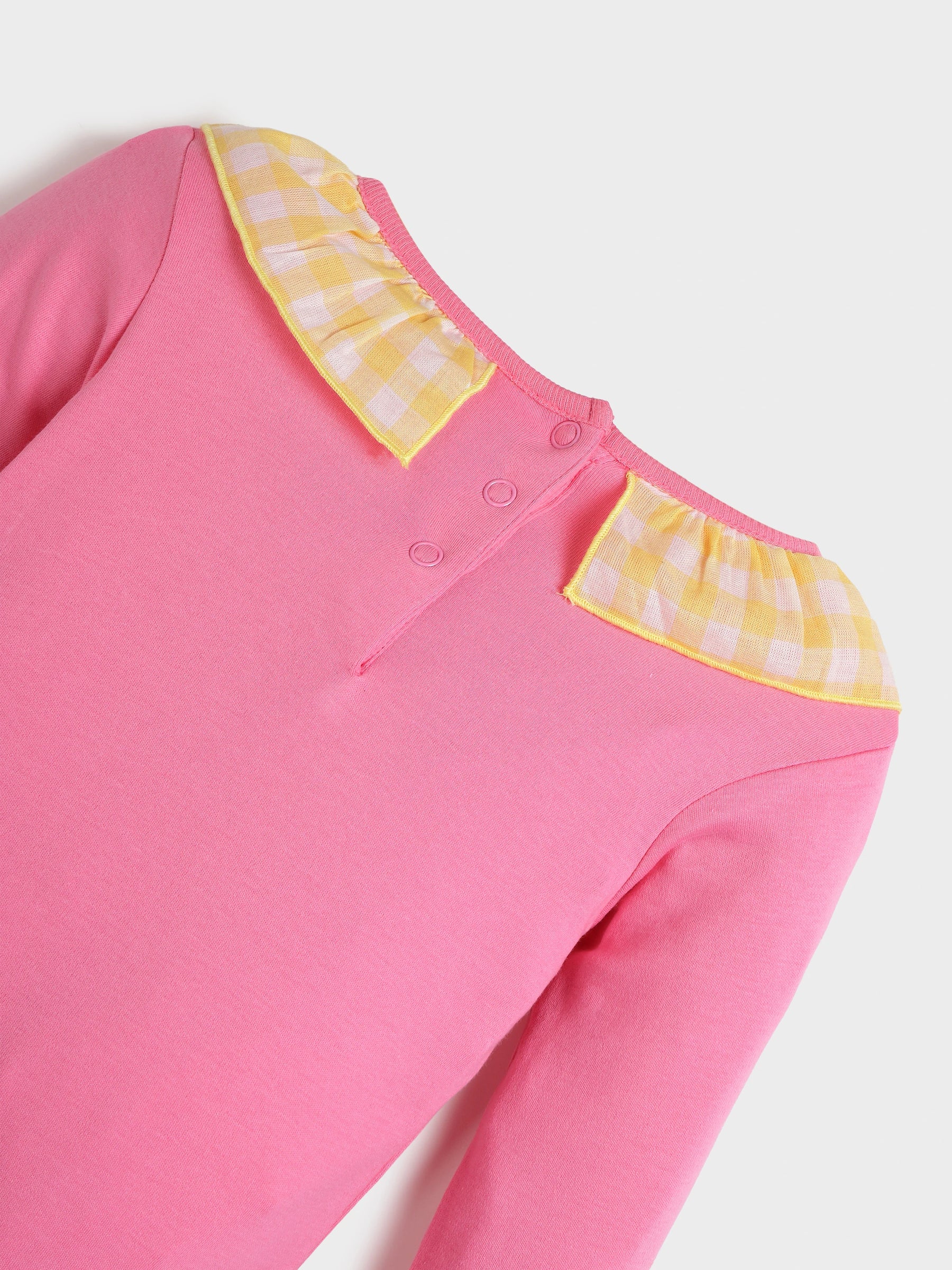 Pink ruffle bodysuit