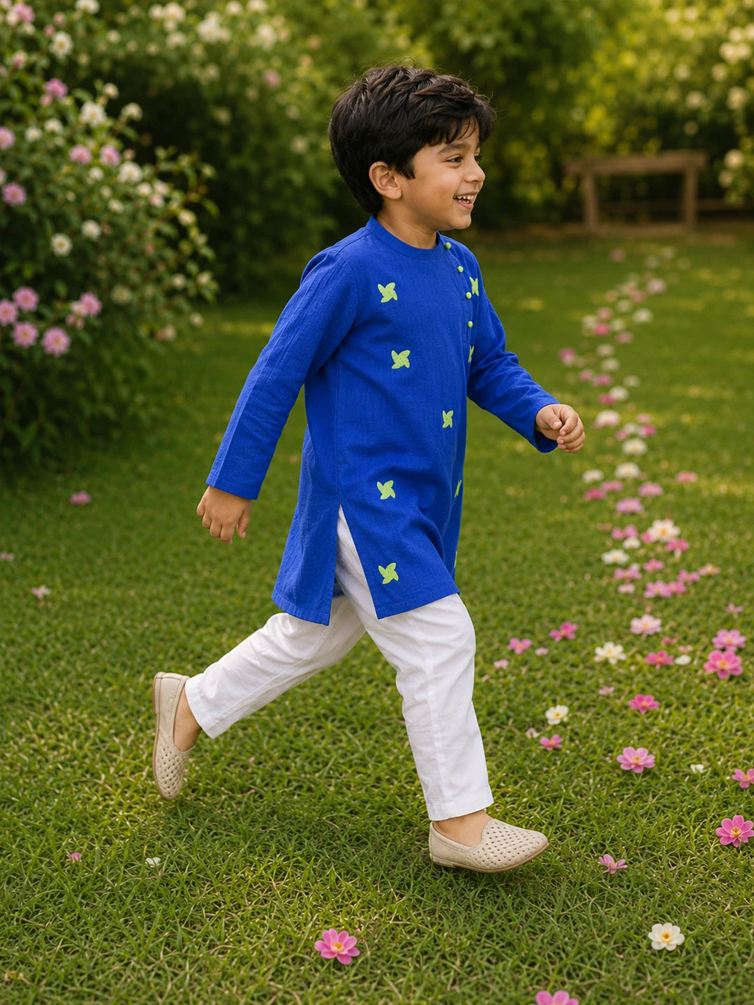 Embroidered Blue Kurta