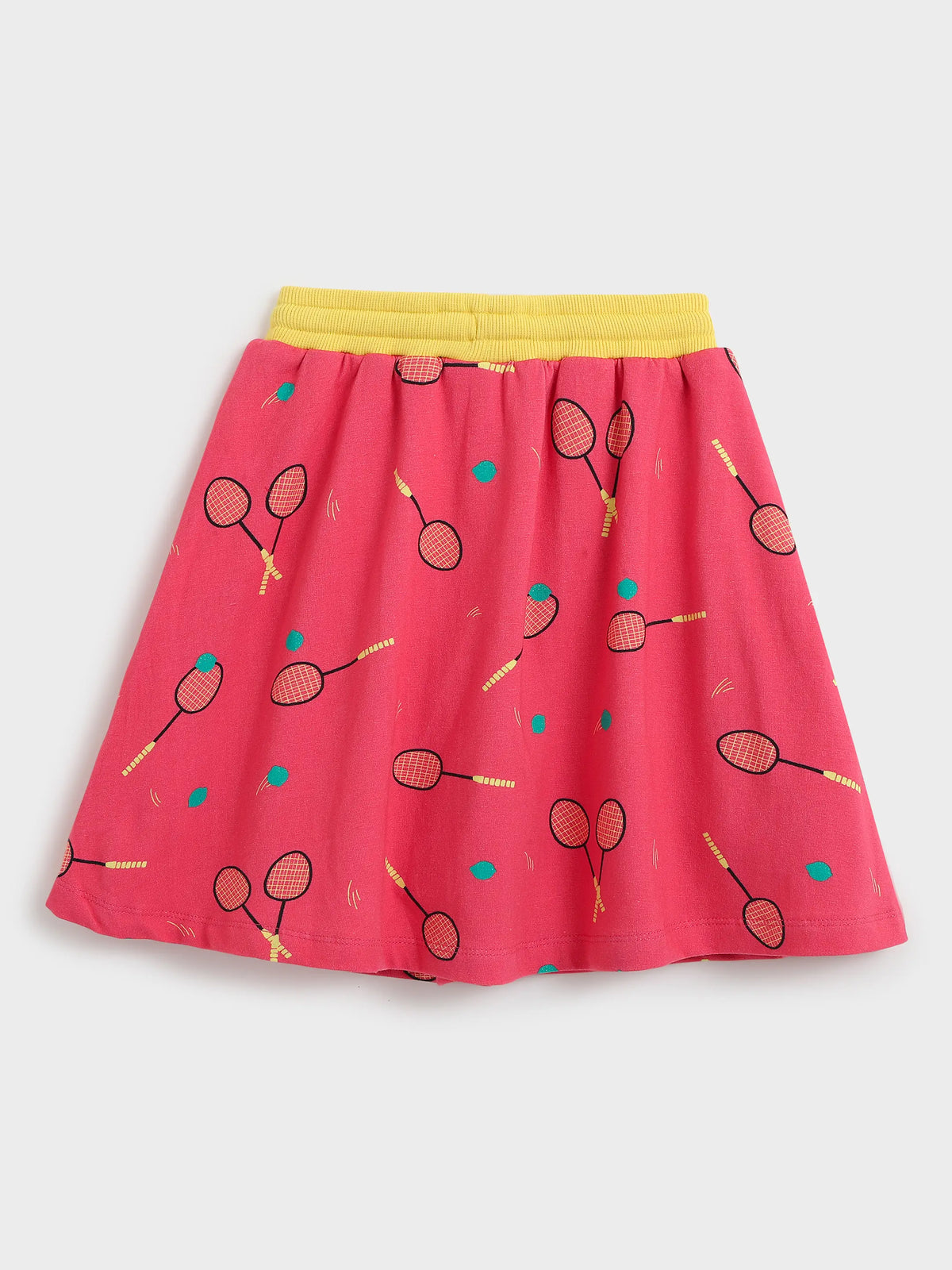 Ruffle Sleeve Top & Tennis Print Skort Co-ord Set