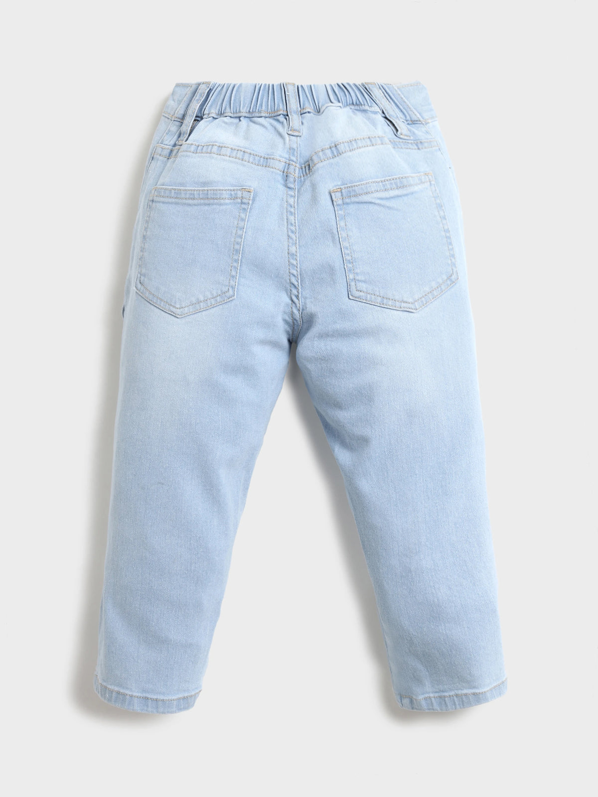 Girls Frill Detail Top & Denim Set