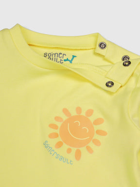 Tiny Lemon Printed Cotton Sleepsuit