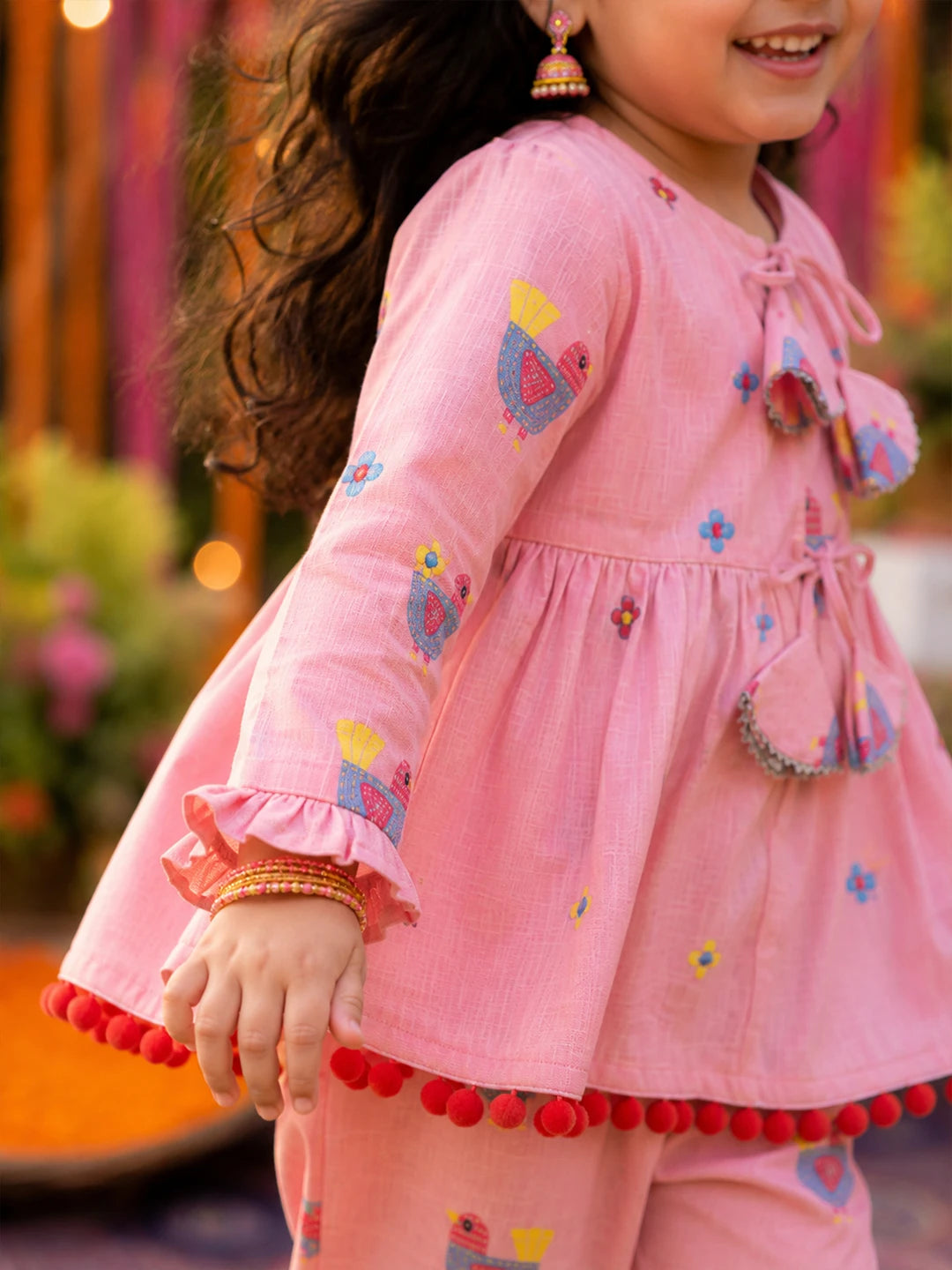 Printed Top Pajama & Shrug Set