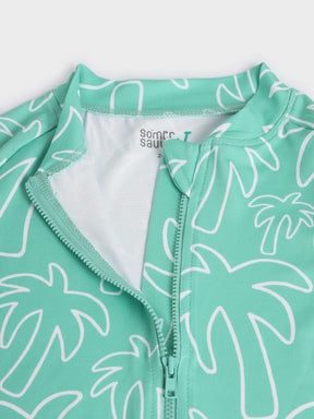 Palm Breeze Zip Swimsuit
