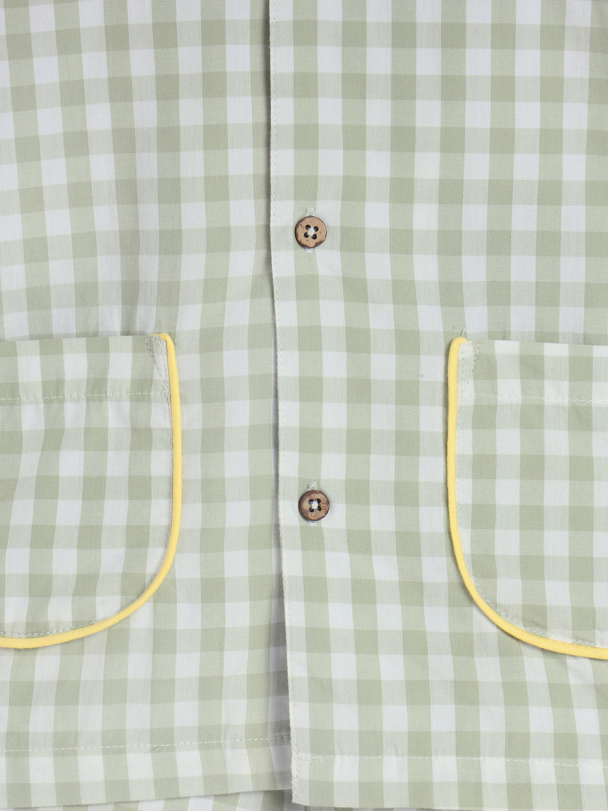 Checkered Green Shirt & Shorts Set