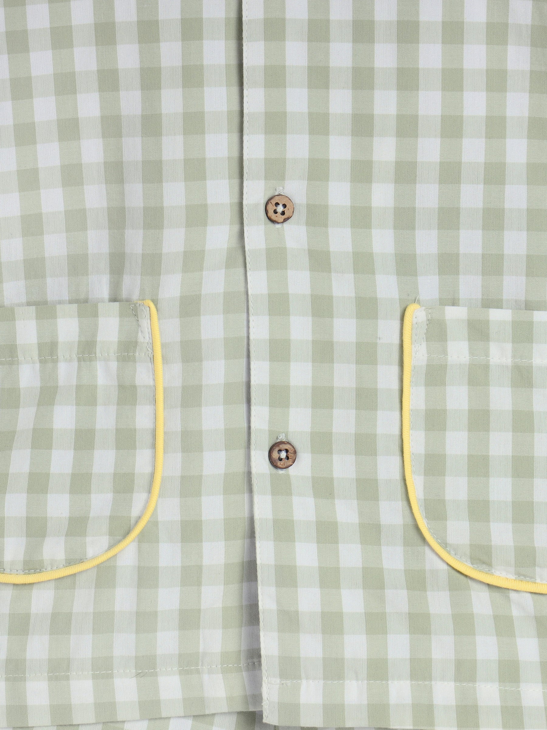 Checkered Green Shirt & Shorts Set