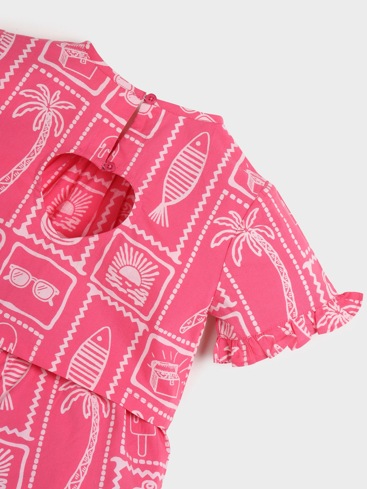Pink Heart Cut Top