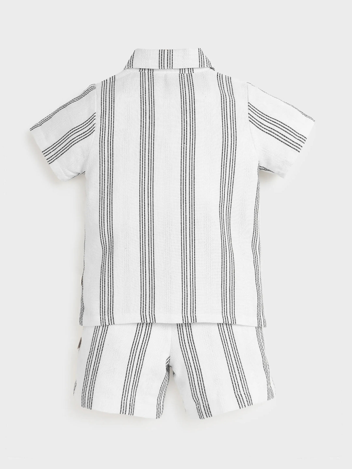 White Grey Striped Co-ord Set