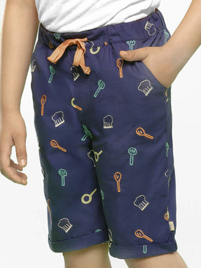 Pocket Pop Tee & Printed Shorts Set