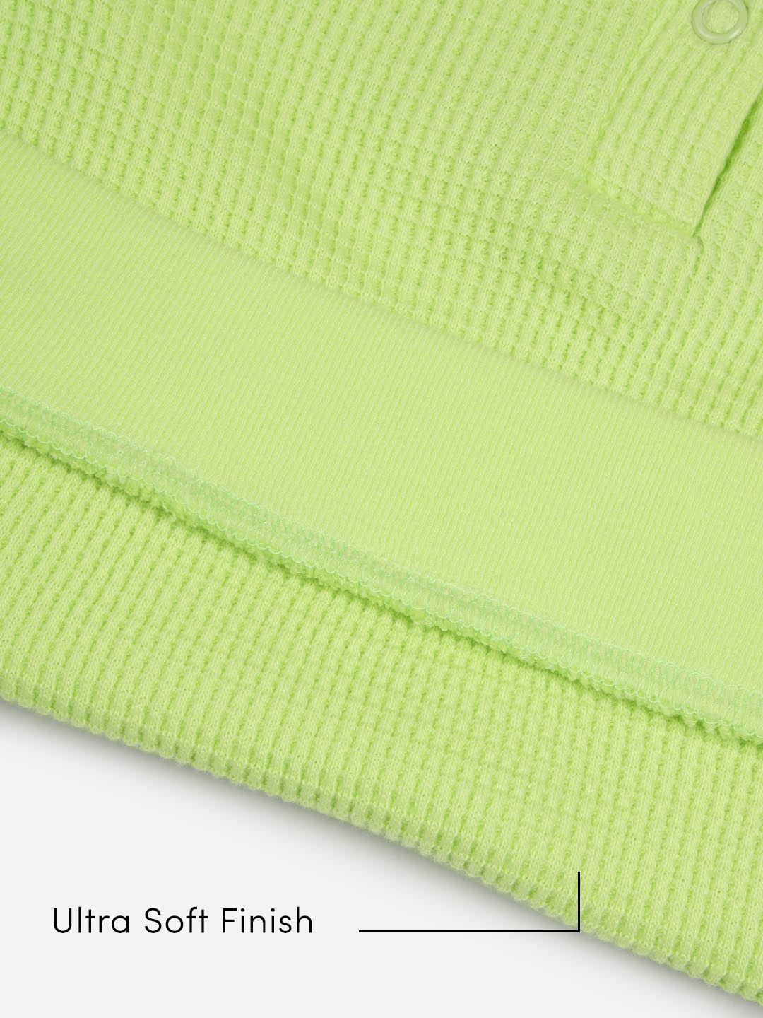 Waffle Knit Cotton Sweatshirt & Joggers Set