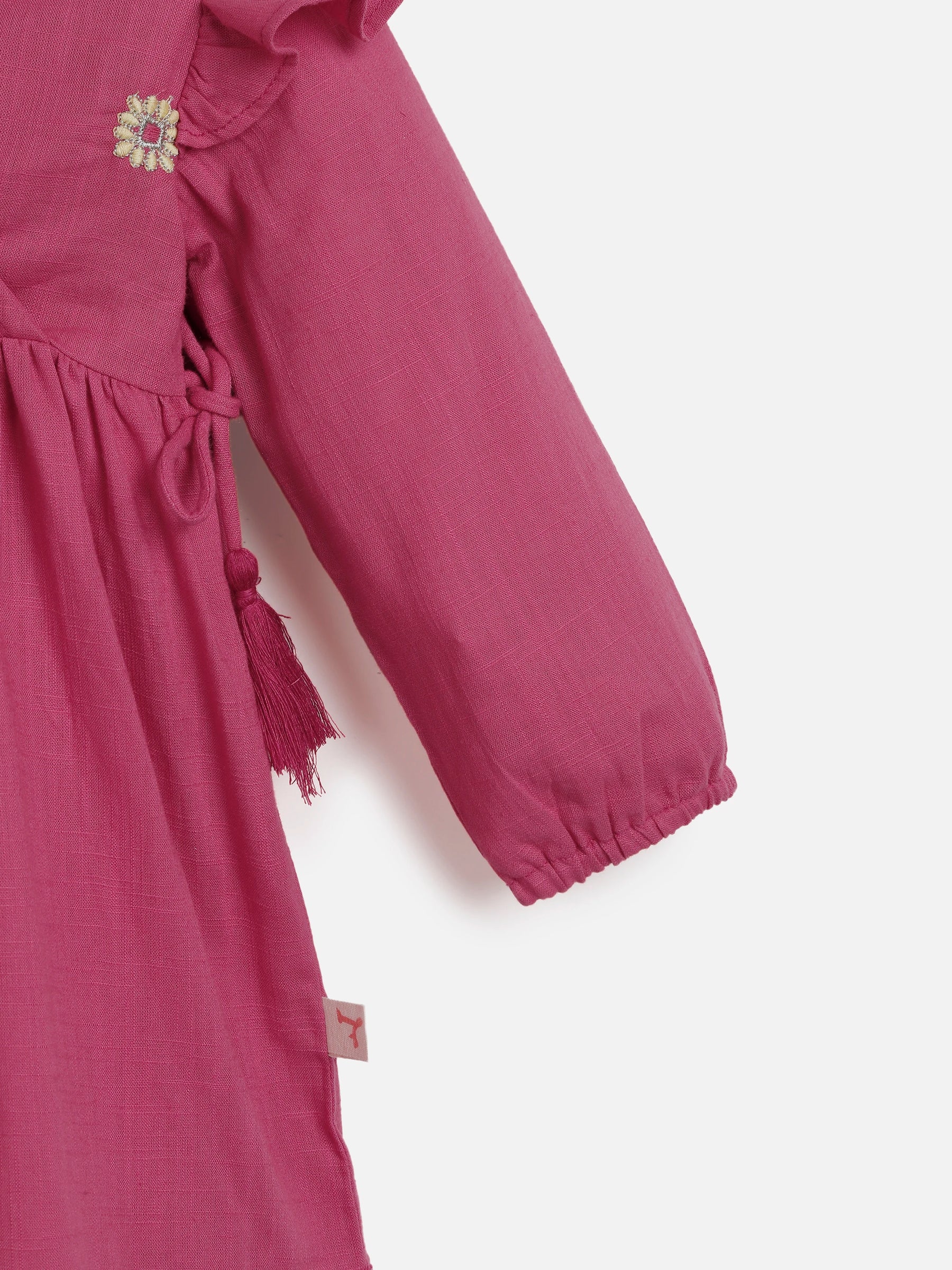 Pink Angrakha Top Pant Set