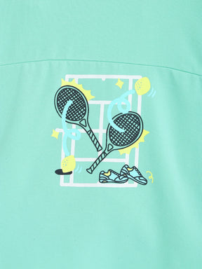 Mint Tennis Graphic T-Shirt & Print Tee Combo