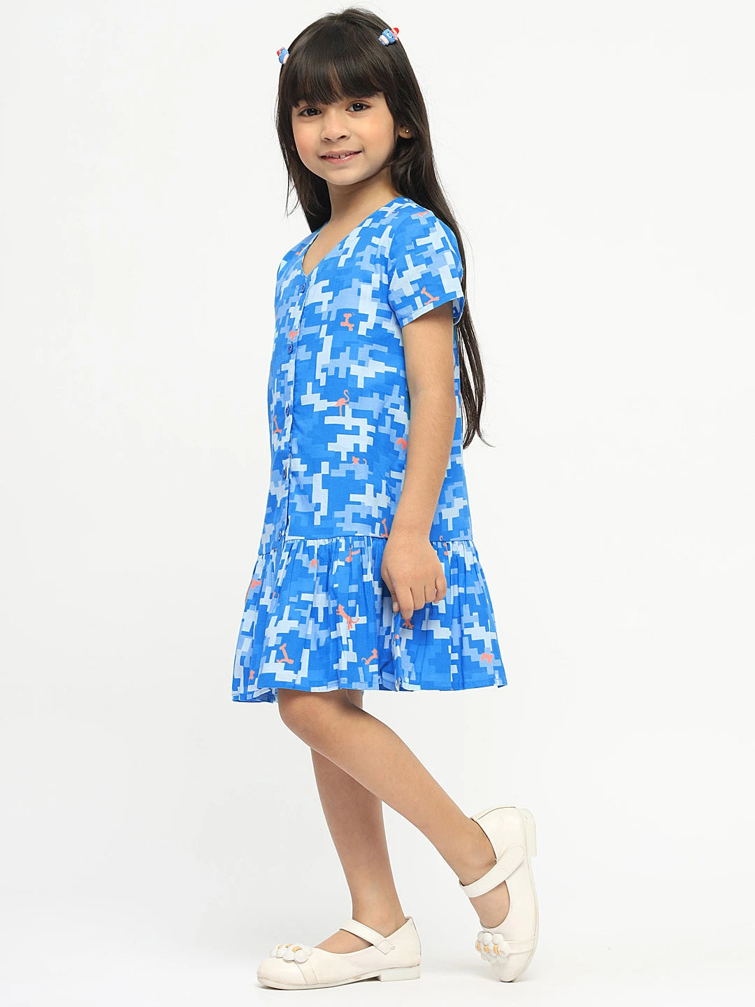 Happy Camouflage Cotton Drop-Waist Dress