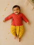 Printed Wrap Kurta Dhoti Set