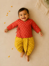 Printed Wrap Kurta Dhoti Set