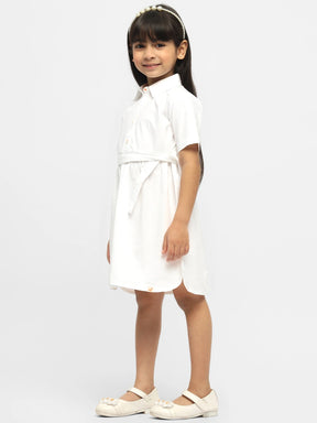 Santra Collared Cotton Shirt Dress