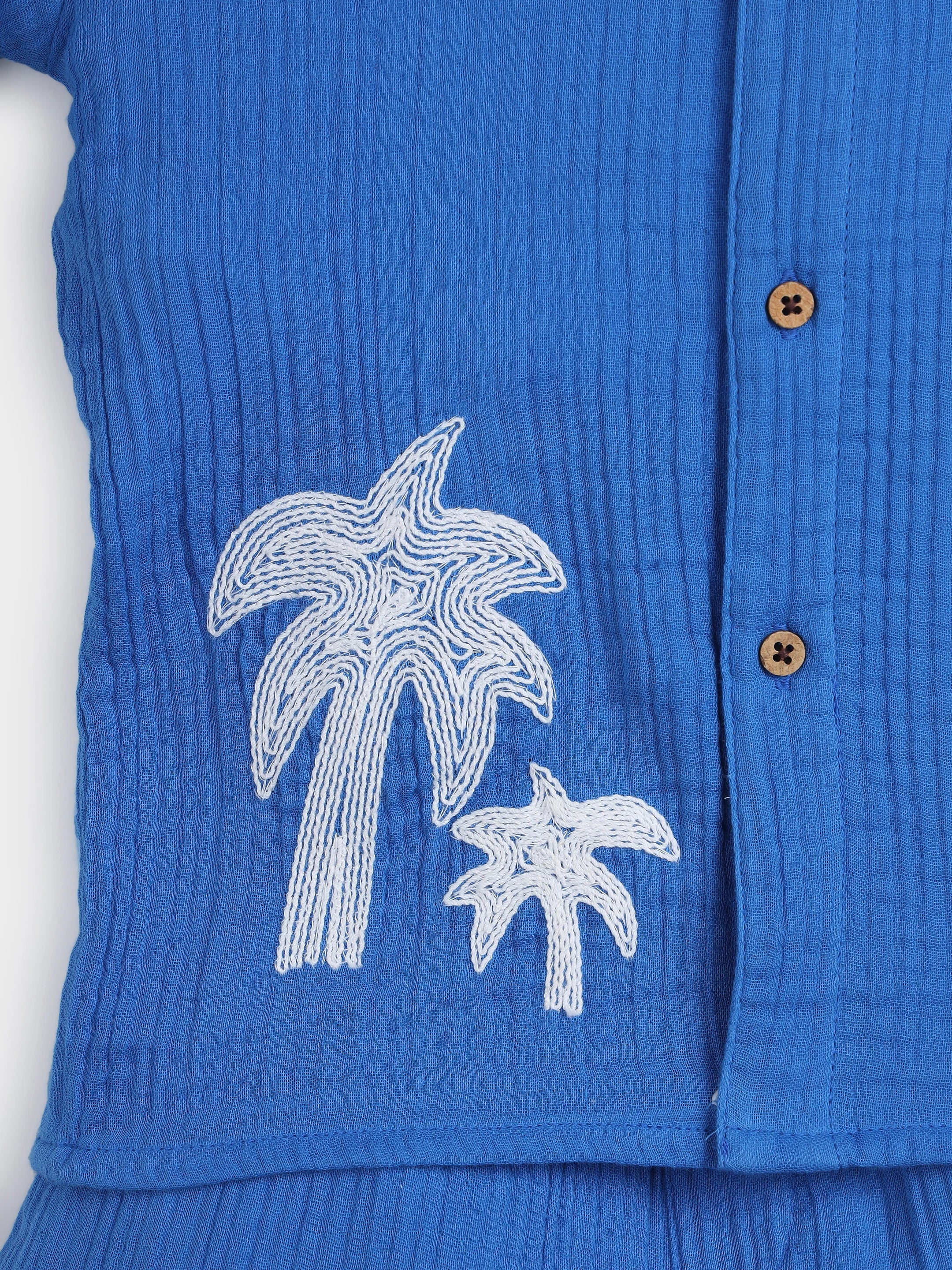 Embroidered Muslin Shirt