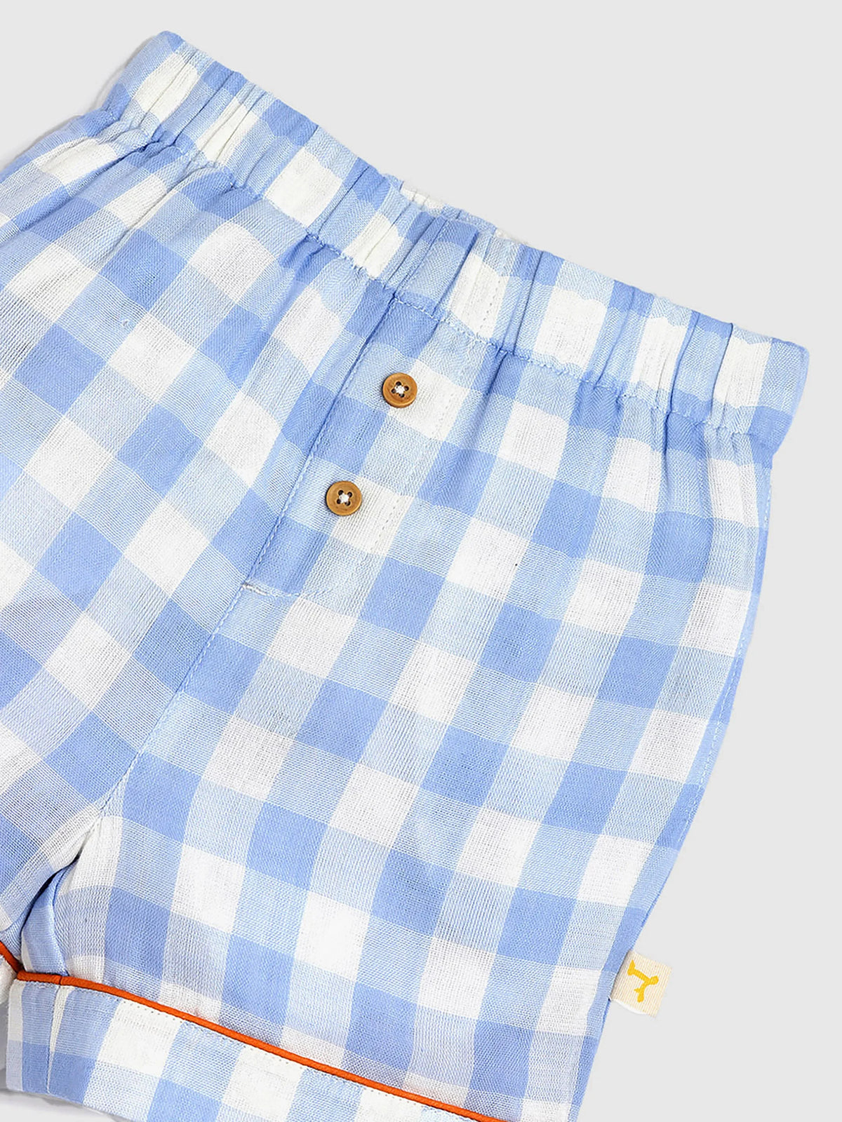 Ocean Gingham Shirt & Shorts Set
