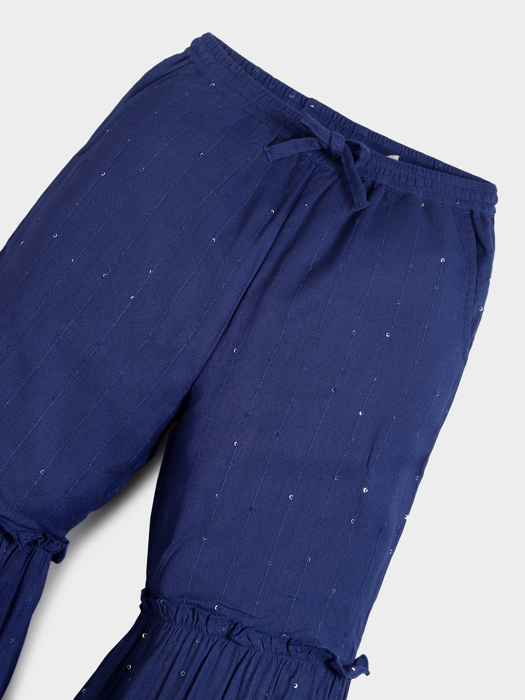 Blue Sequin Sharara Set