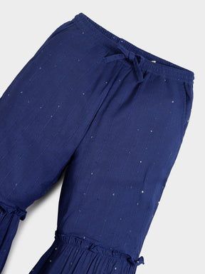 Blue Sequin Sharara Set