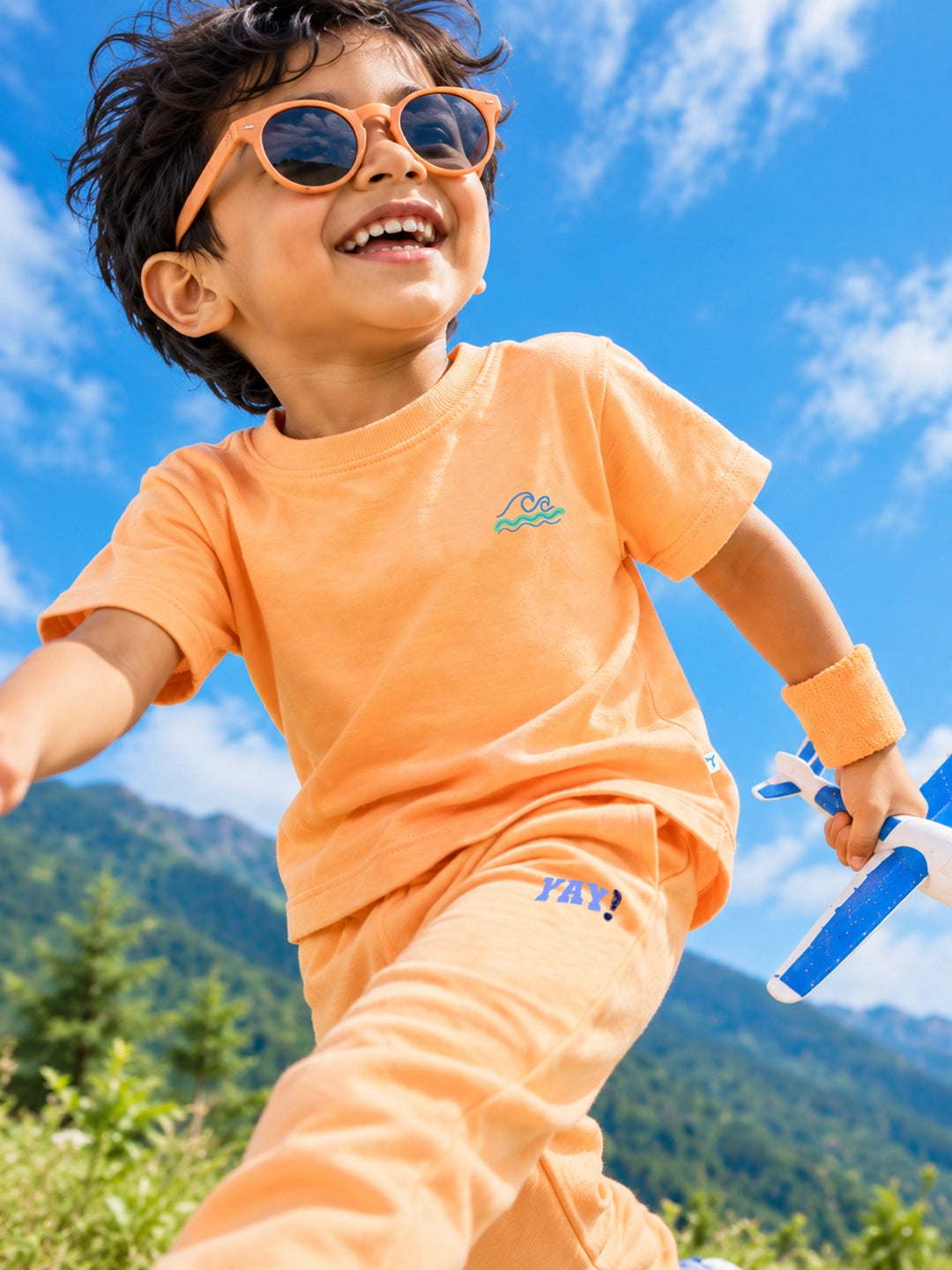 Tangy Orange T-Shirt & Jogger Set