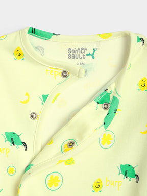 Snuggle Fit Printed Cotton Sleepsuit - Footed