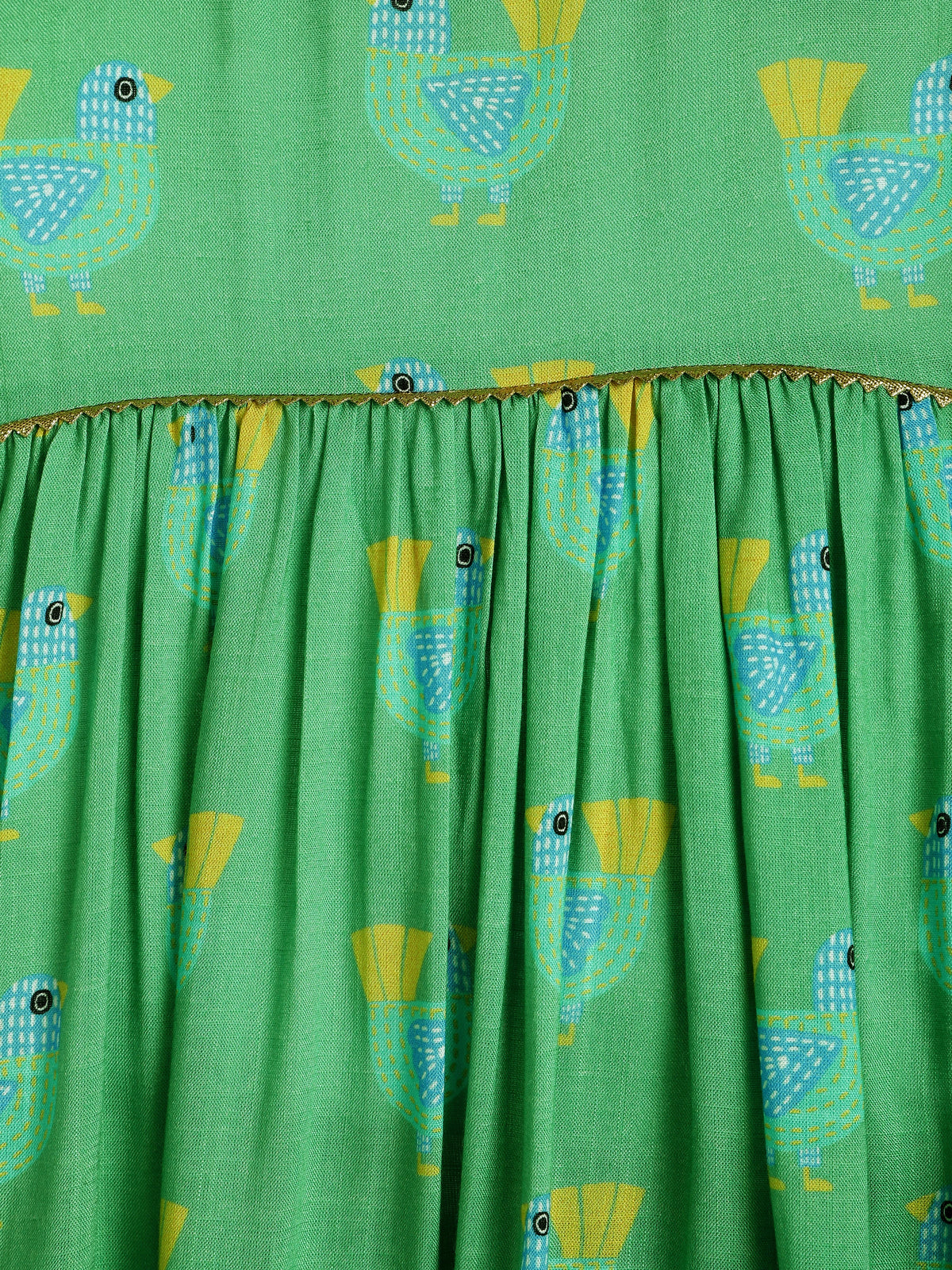 Parrot Play Printed Cotton Dress
