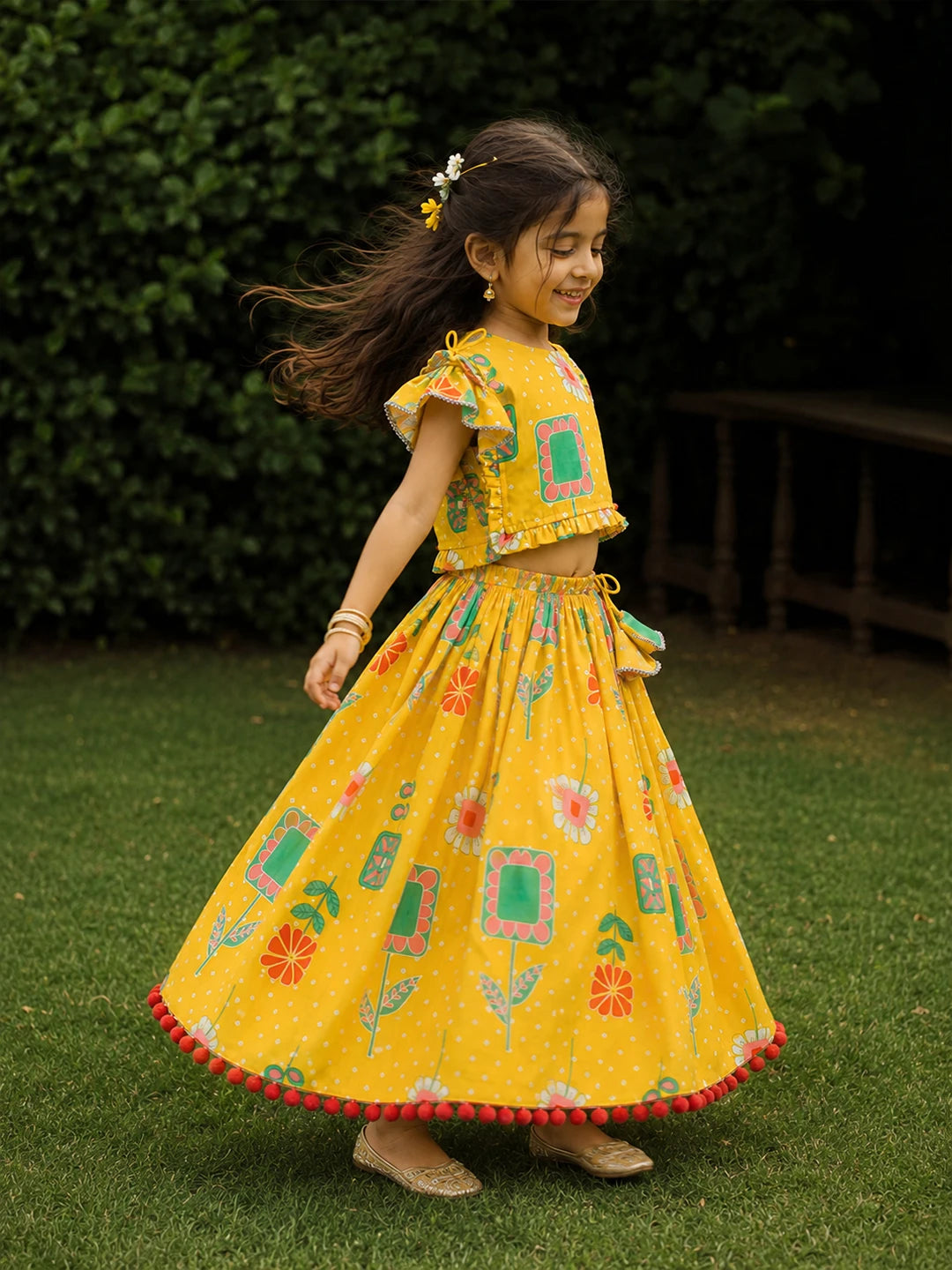 Printed Top Skirt Set