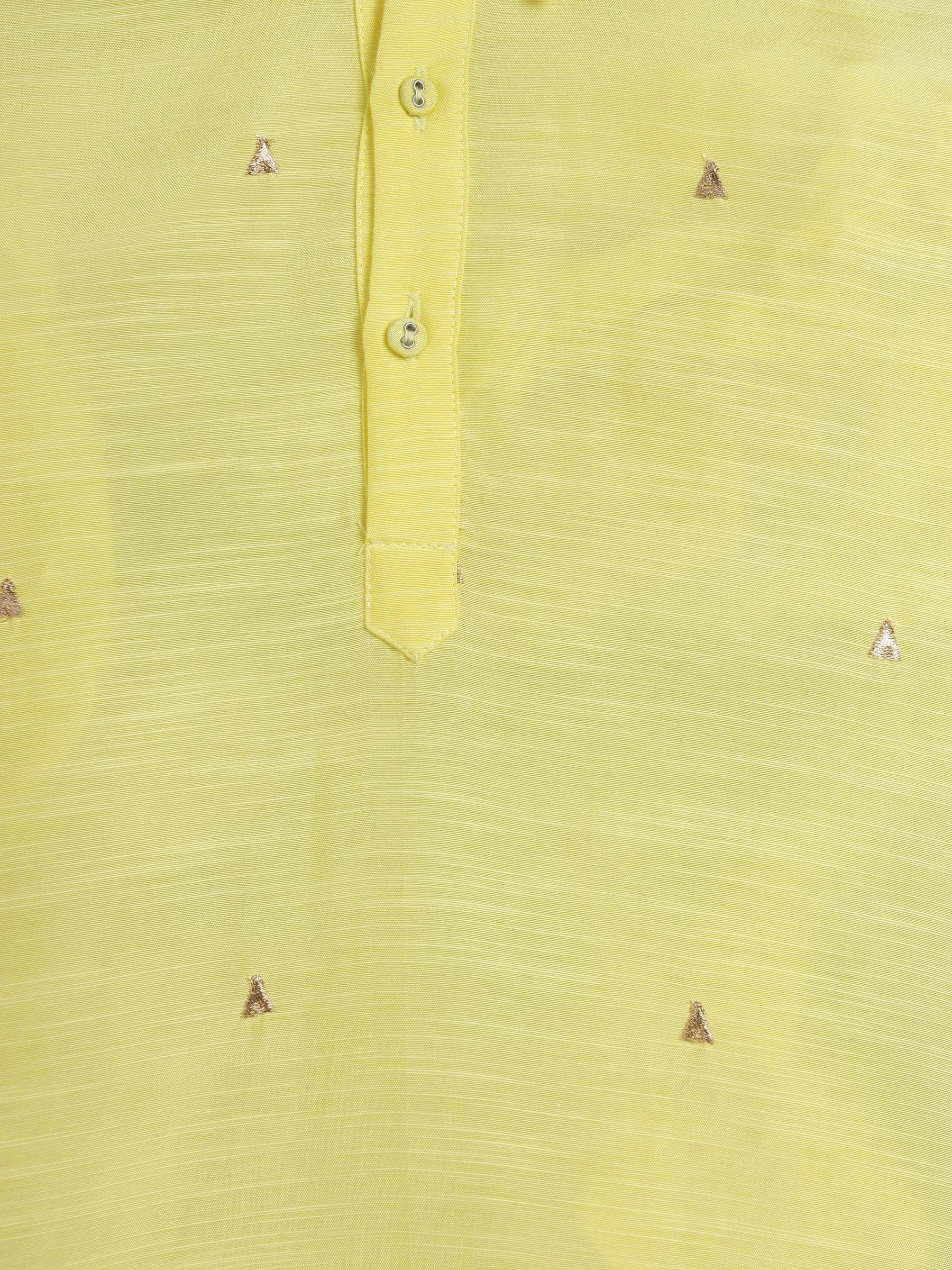 Yellow Pathani Kurta Set
