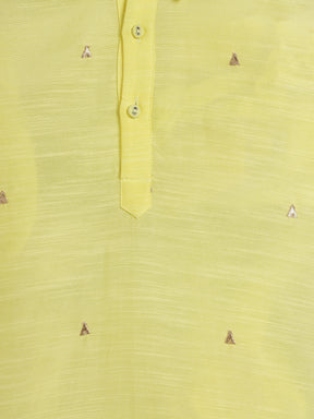 Yellow Pathani Kurta Set
