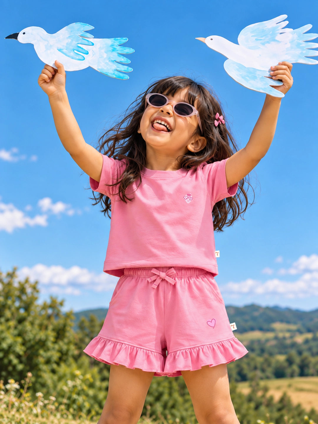 Candy Pink T-Shirt & Shorts Set
