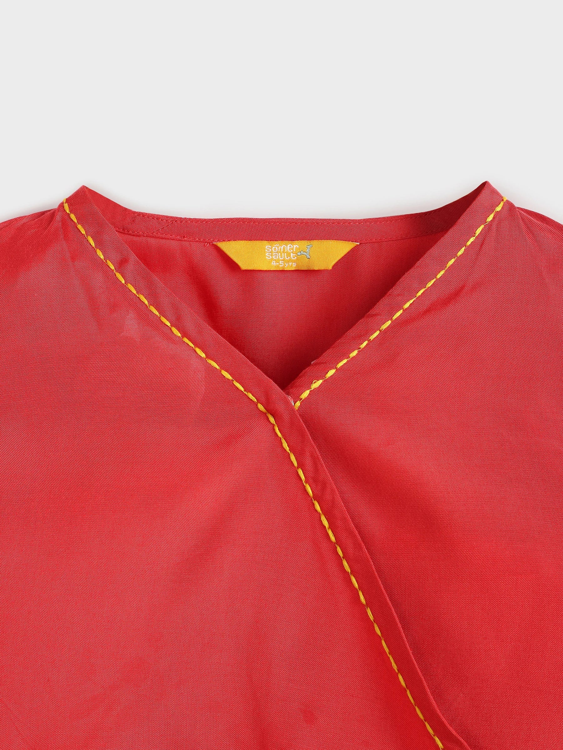 Festive Twirl Wrap Top and Skirt Set