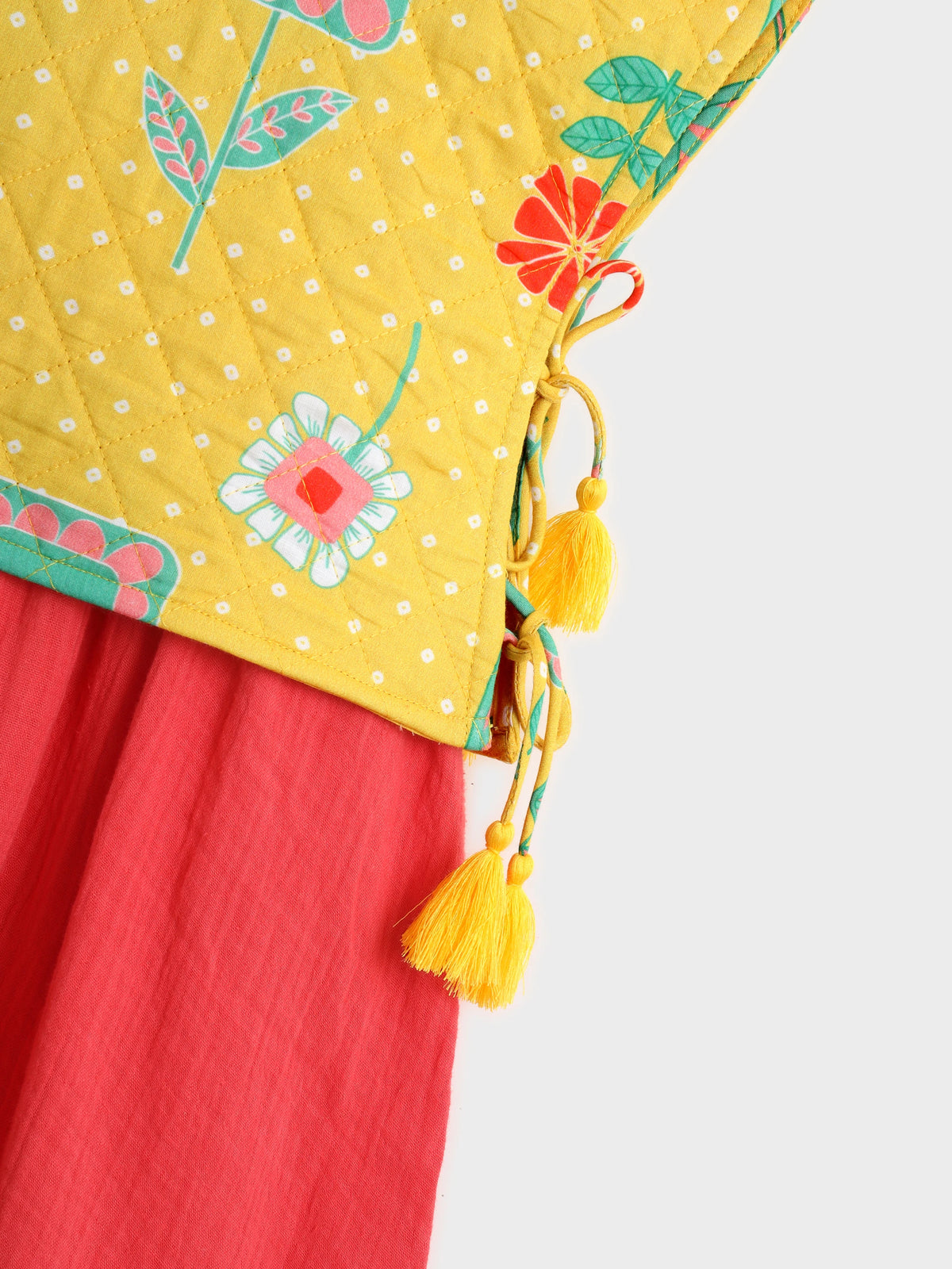 Quilted Overlay Strap Dress