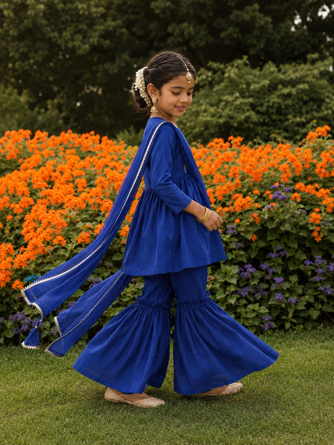 Embroidered Rayon Sharara Set