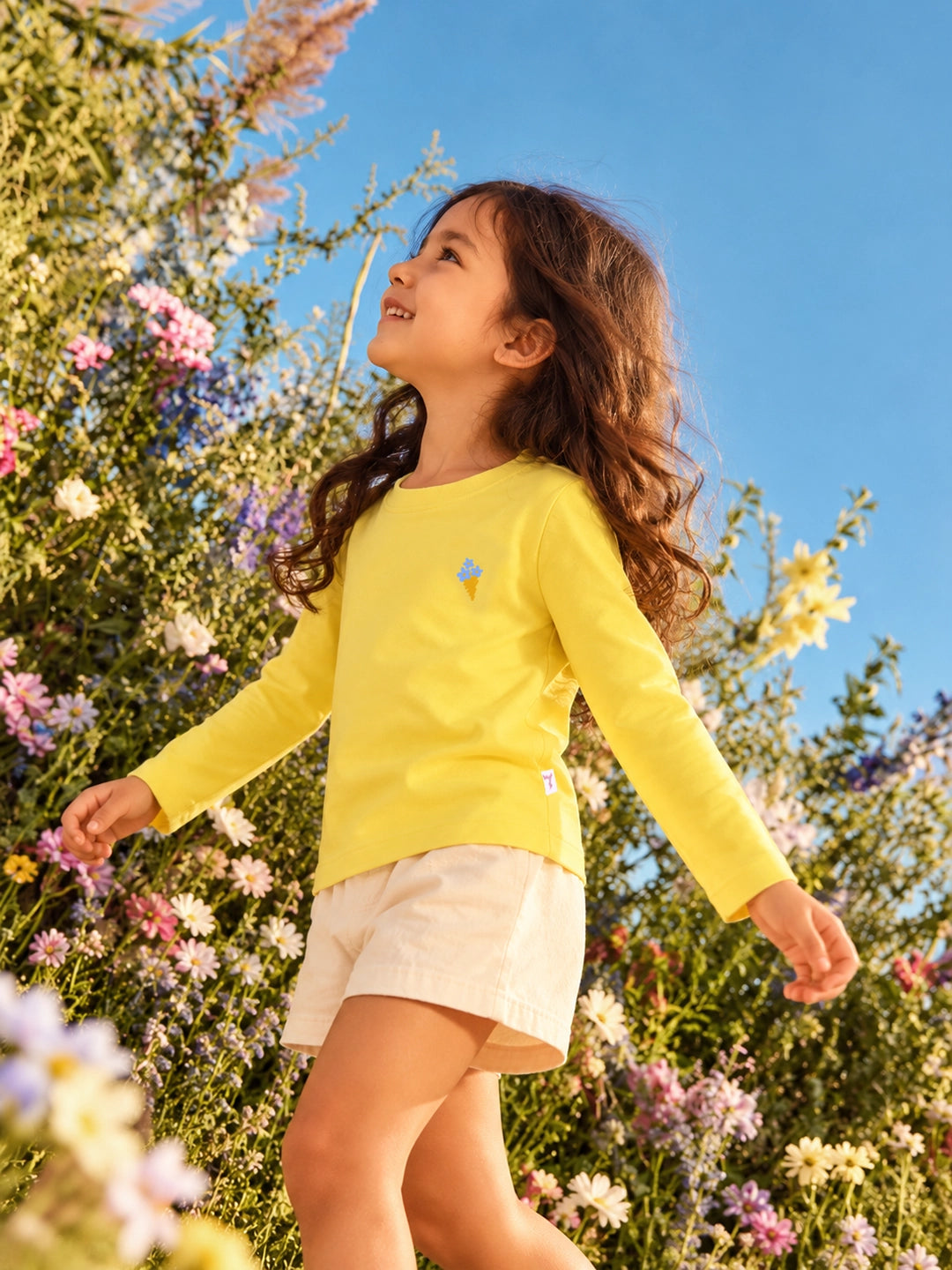 Playful Yellow Girl's T-Shirt