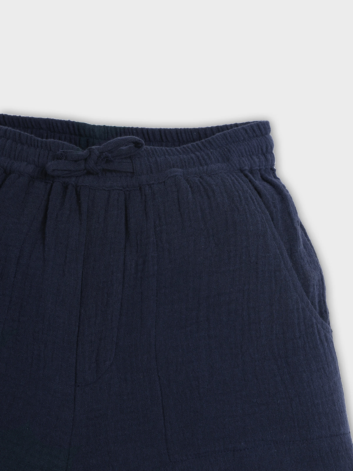 Navy Muslin Shorts