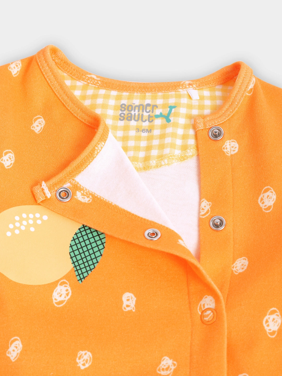Zesty Orange Printed Sleepsuit