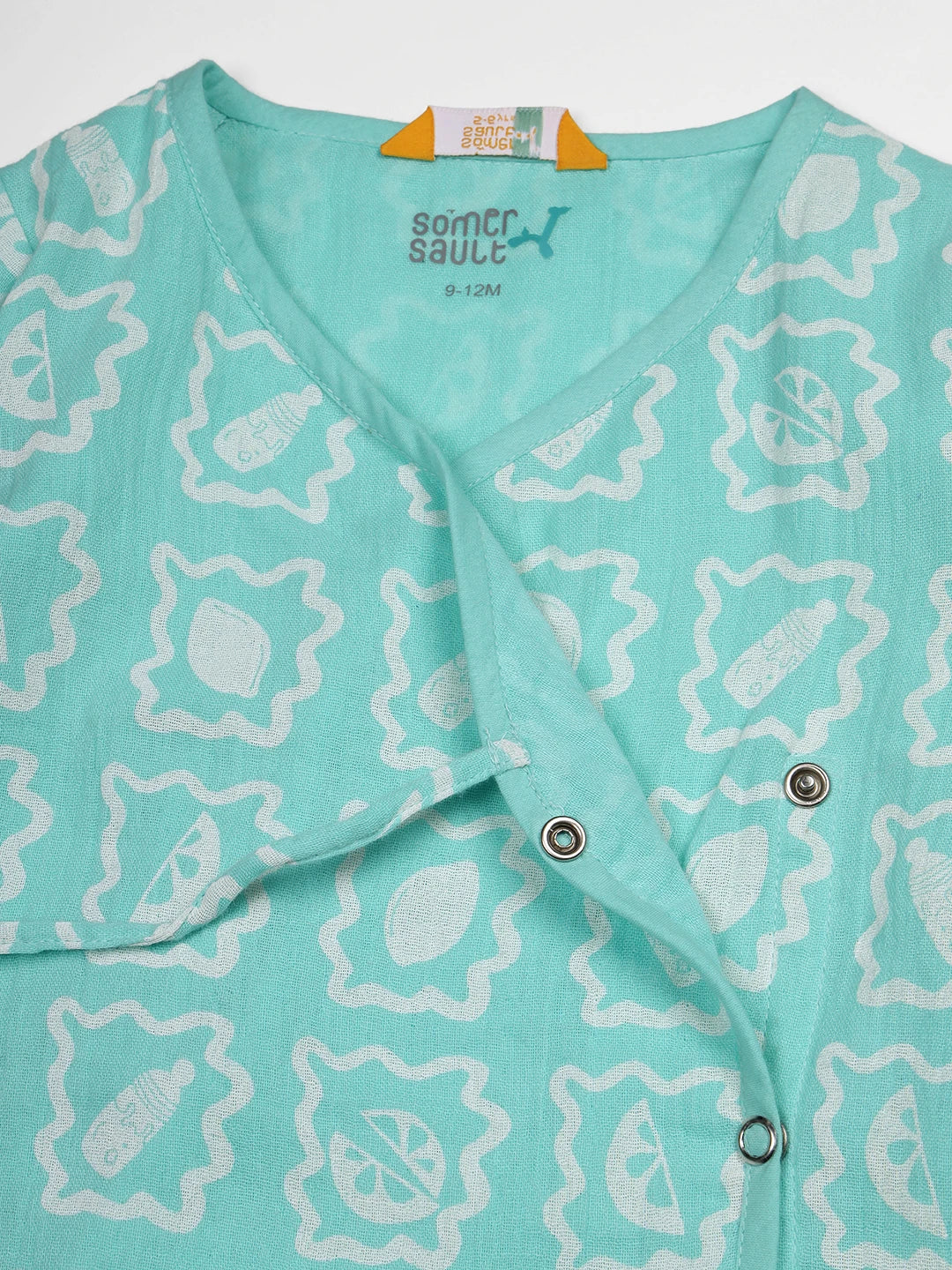 Icy Cool Lemonade Wrap Around Cotton Jhabla Set