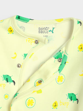 Snuggle Fit Printed Cotton Sleepsuit - Footed
