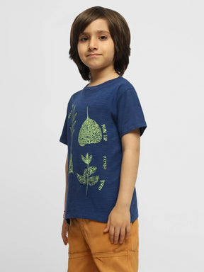 Leafy Drop Shoulder Cotton Tee