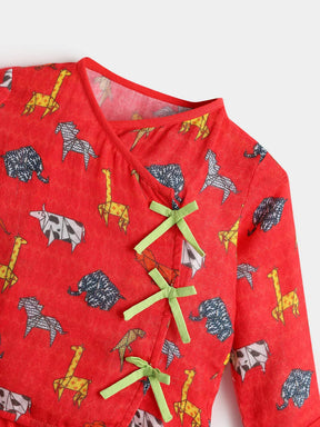 Happy Animal Kurta Set- Newborn