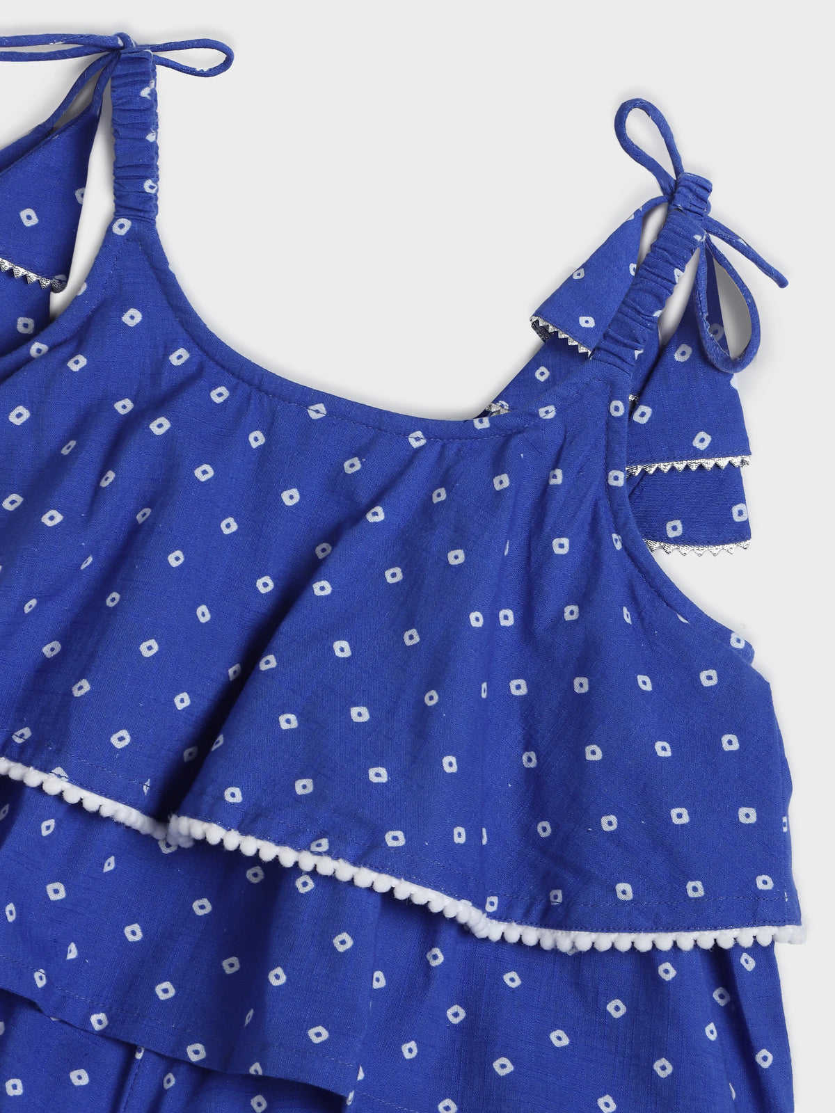 Blue Twirl Bandhani Sharara Set